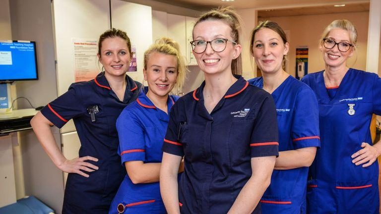 A maternity team on the ward